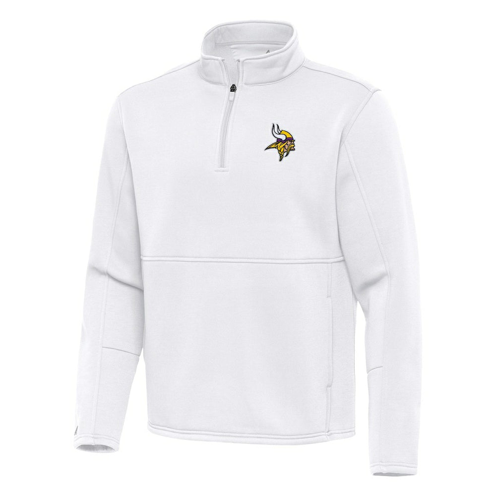 Minnesota Vikings Antigua Twist Quarter-Zip Pullover Jacket White