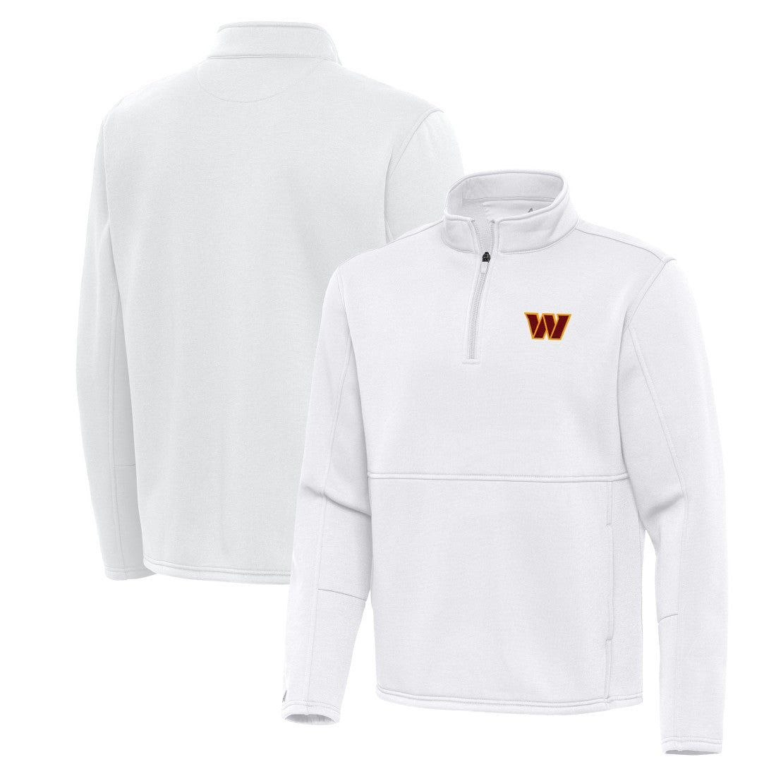 Washington Commanders Antigua Twist Quarter-Zip Pullover Jacket White