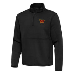 Washington Commanders Antigua Twist Quarter-Zip Pullover Jacket Black