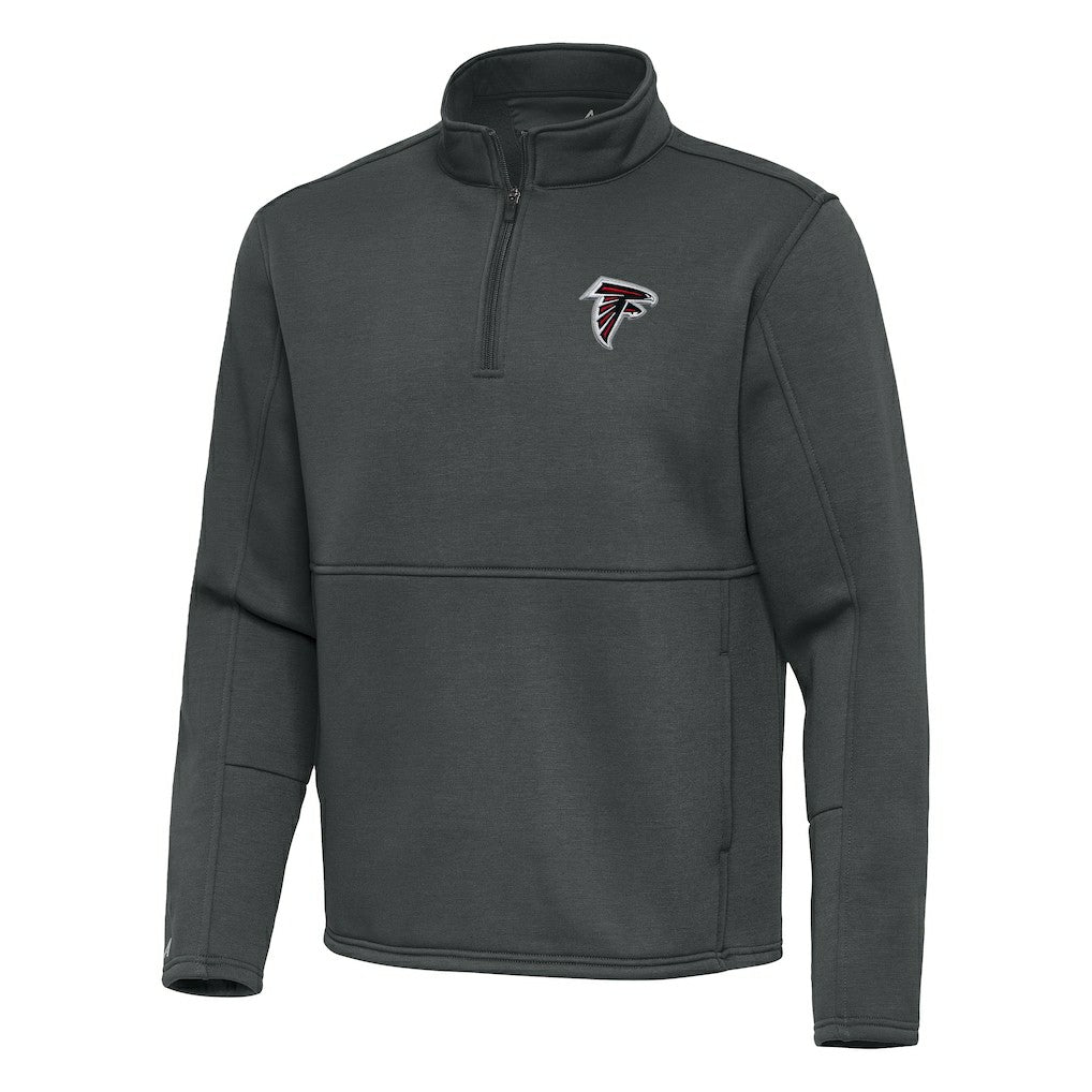 Atlanta Falcons Antigua Twist Quarter-Zip Pullover Jacket Pewter