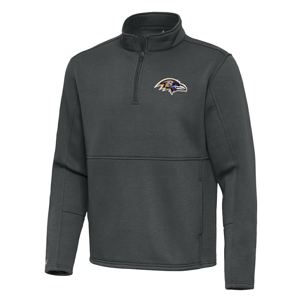 Baltimore Ravens Antigua Twist Quarter-Zip Pullover Jacket Pewter