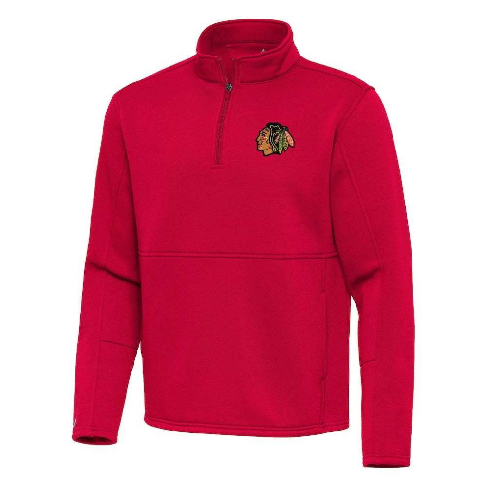 Chicago Blackhawks Antigua Twist Quarter-Zip Pullover Jacket - Red - NHL 202264692
