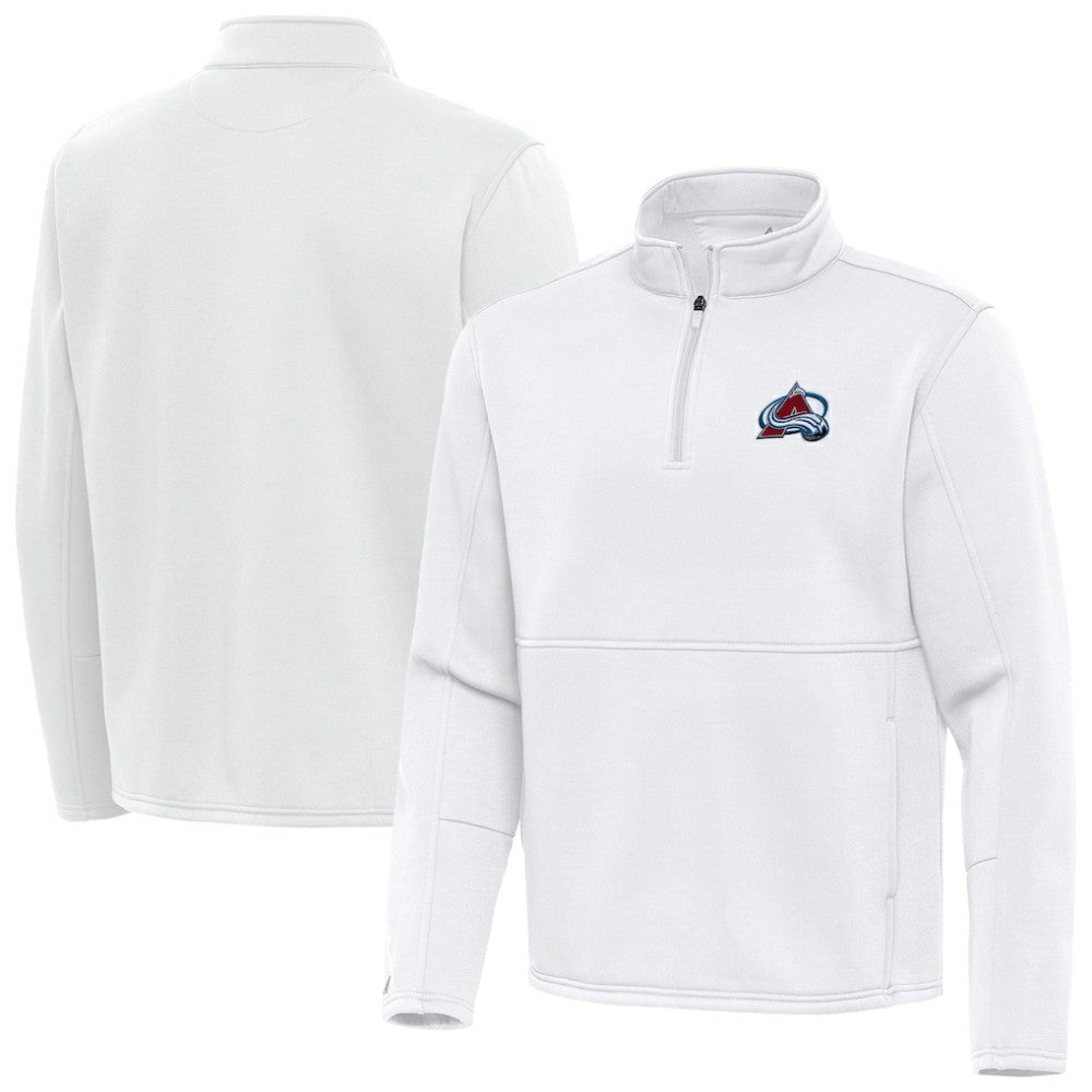 Colorado Avalanche Antigua Twist Quarter-Zip Pullover Jacket - White - NHL 202264693