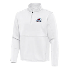 Colorado Avalanche Antigua Twist Quarter-Zip Pullover Jacket - White - NHL 202264693