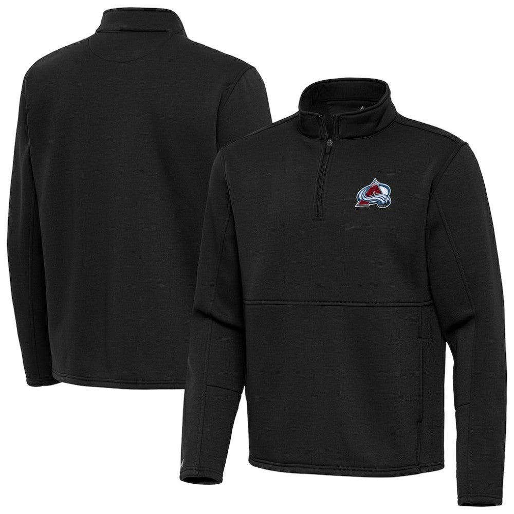 Colorado Avalanche Antigua Twist Quarter-Zip Pullover Jacket - Black - NHL 202264694