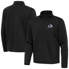 Colorado Avalanche Antigua Twist Quarter-Zip Pullover Jacket - Black - NHL 202264694