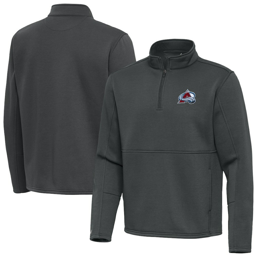 Colorado Avalanche Antigua Twist Quarter-Zip Pullover Jacket - Silver - NHL 202264695