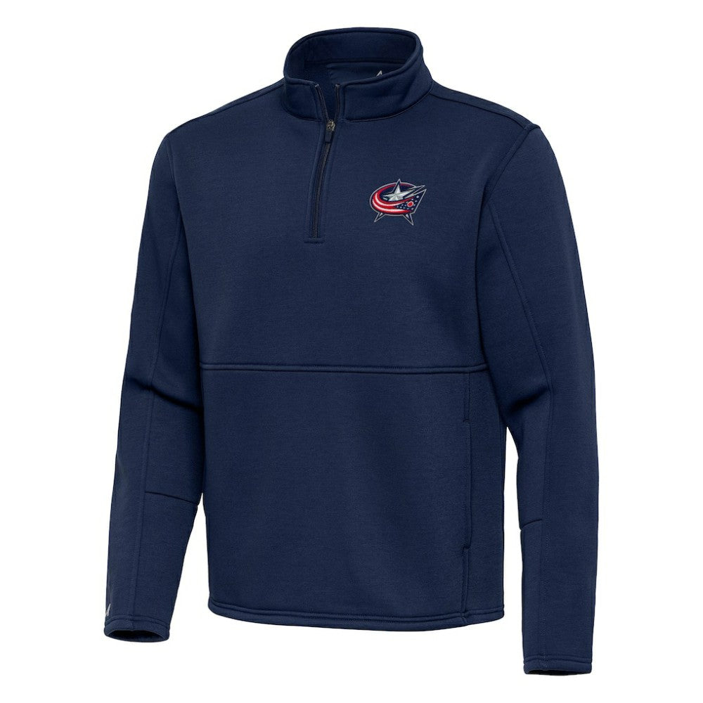 Columbus Blue Jackets Antigua Twist Quarter-Zip Pullover Jacket - Navy - NHL 202264698