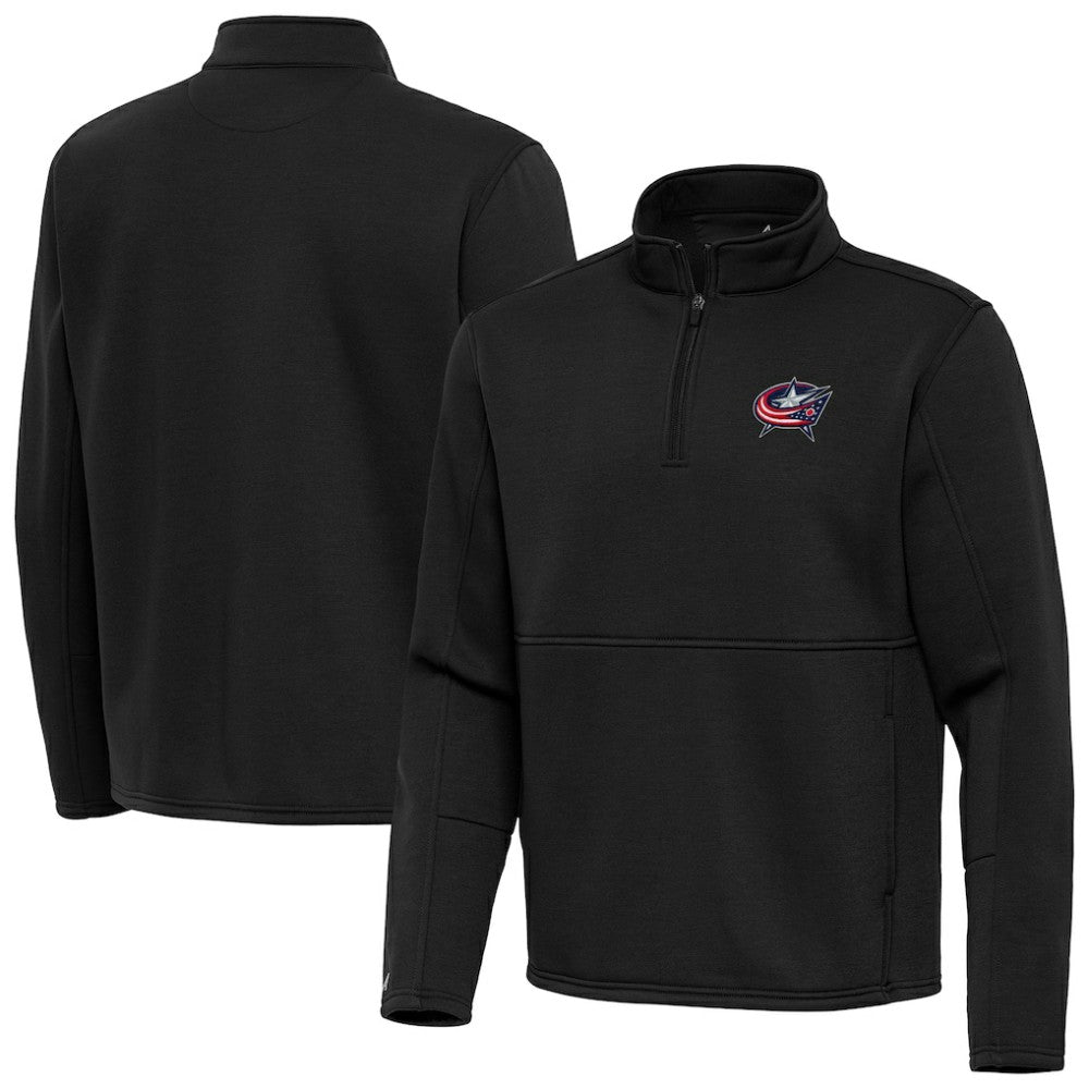 Columbus Blue Jackets Antigua Twist Quarter-Zip Pullover Jacket - Black - NHL 202264699