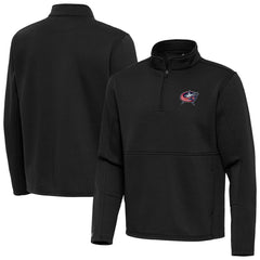 Columbus Blue Jackets Antigua Twist Quarter-Zip Pullover Jacket - Black - NHL 202264699