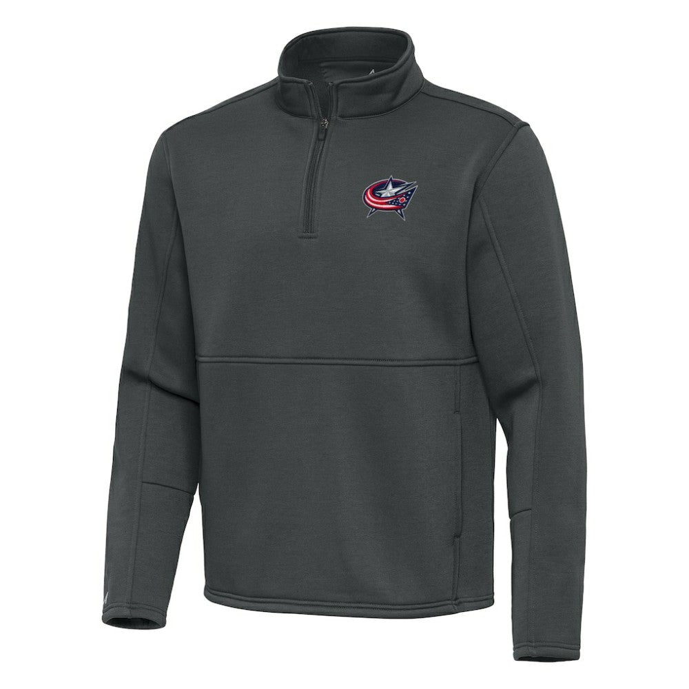 Columbus Blue Jackets Antigua Twist Quarter-Zip Pullover Jacket - Silver - NHL 202264700