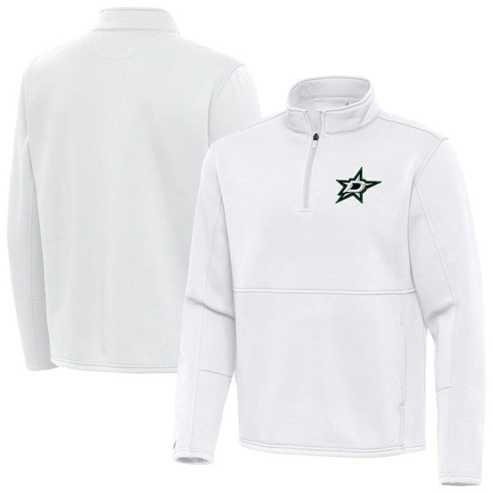 Dallas Stars Antigua Twist Quarter-Zip Pullover Jacket - White - NHL 202264702