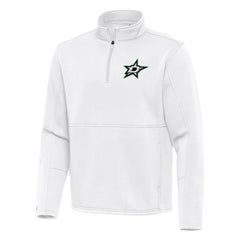Dallas Stars Antigua Twist Quarter-Zip Pullover Jacket - White - NHL 202264702