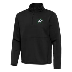 Dallas Stars Antigua Twist Quarter-Zip Pullover Jacket - Black - NHL 202264703