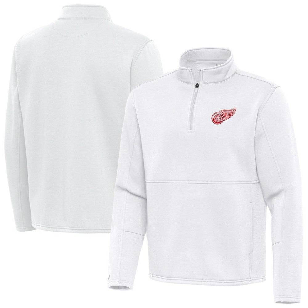 Detroit Red Wings Antigua Twist Quarter-Zip Pullover Jacket - White - NHL 202264705