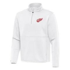 Detroit Red Wings Antigua Twist Quarter-Zip Pullover Jacket - White - NHL 202264705