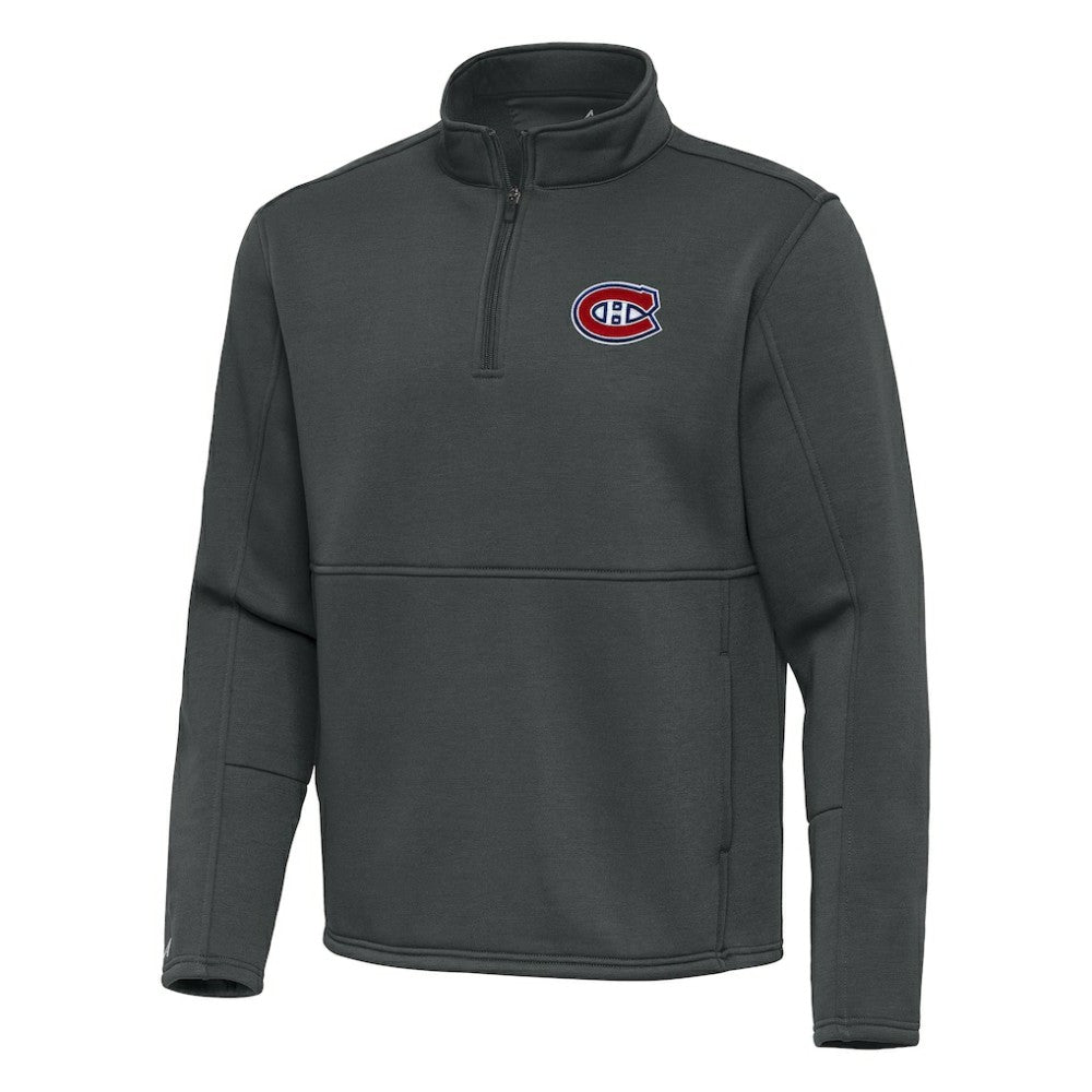 Montreal Canadiens Antigua Twist Quarter-Zip Pullover Jacket - Pewter - NHL 202264712