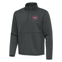 Montreal Canadiens Antigua Twist Quarter-Zip Pullover Jacket - Pewter - NHL 202264712