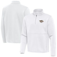 Nashville Predators Antigua Twist Quarter-Zip Pullover Jacket - White - NHL 202264717