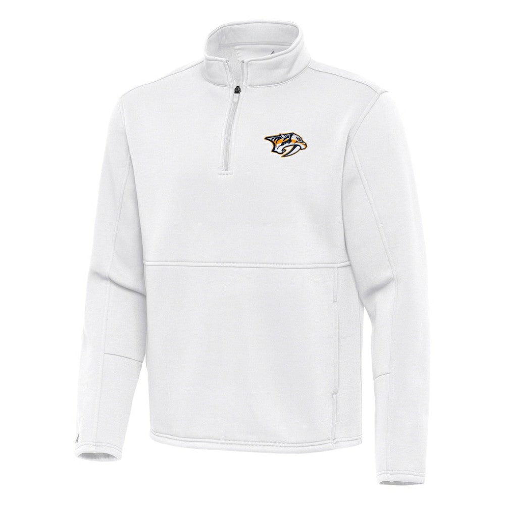 Nashville Predators Antigua Twist Quarter-Zip Pullover Jacket - White - NHL 202264717