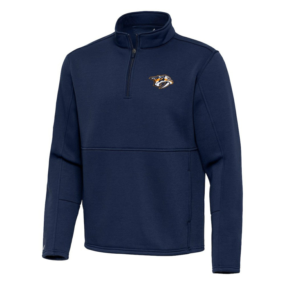 Nashville Predators Antigua Twist Quarter-Zip Pullover Jacket - Navy - NHL 202264719
