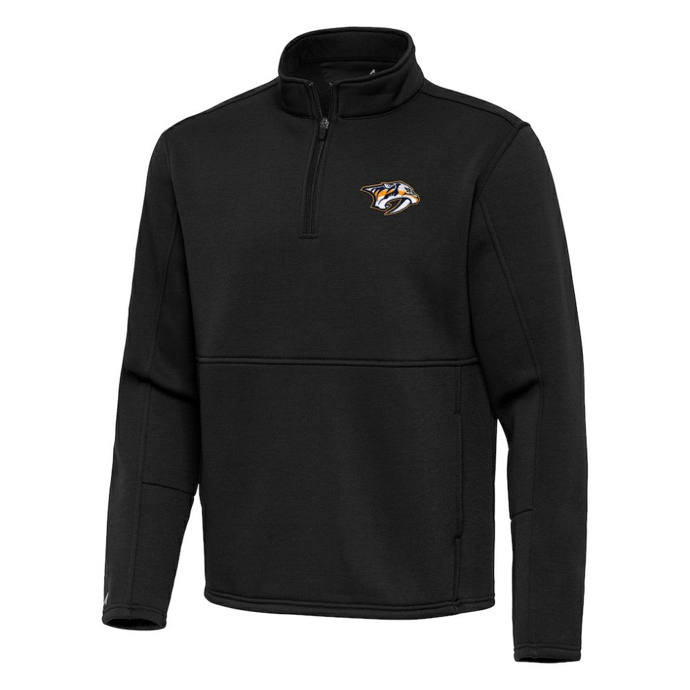 Nashville Predators Antigua Twist Quarter-Zip Pullover Jacket - Black - NHL 202264721