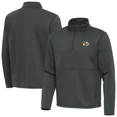 Nashville Predators Antigua Twist Quarter-Zip Pullover Jacket - Pewter - NHL 202264722