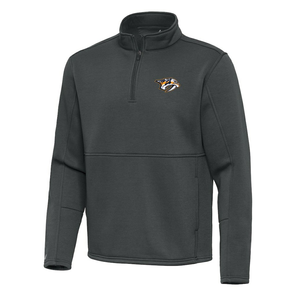 Nashville Predators Antigua Twist Quarter-Zip Pullover Jacket - Pewter - NHL 202264722
