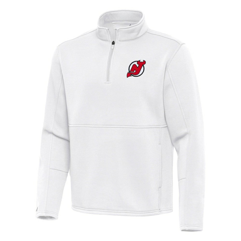 New Jersey Devils Antigua Twist Quarter-Zip Pullover Jacket - White - NHL 202264725