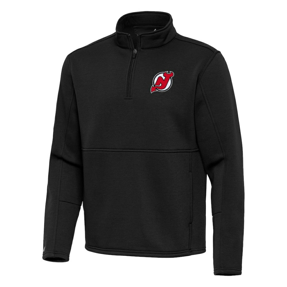 New Jersey Devils Antigua Twist Quarter-Zip Pullover Jacket - Black - NHL 202264727