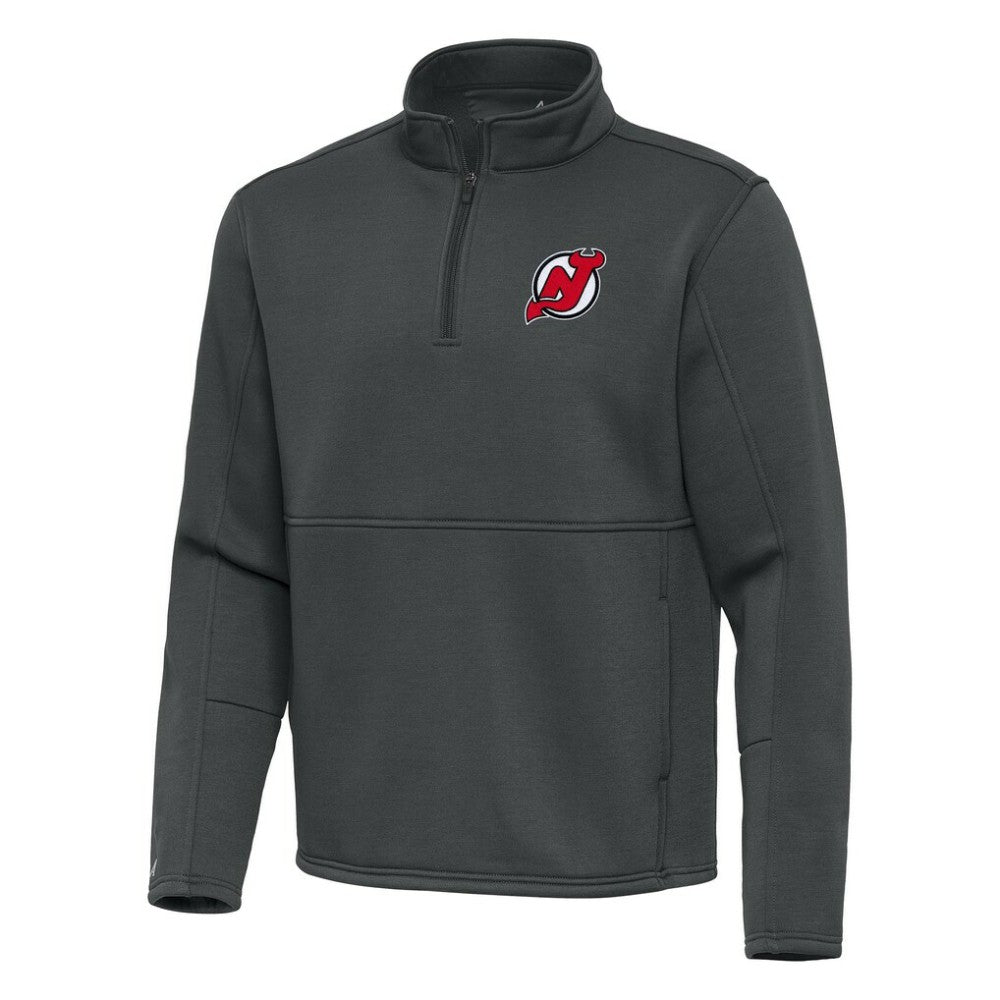 New Jersey Devils Antigua Twist Quarter-Zip Pullover Jacket - Pewter - NHL 202264729