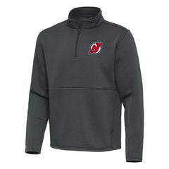 New Jersey Devils Antigua Twist Quarter-Zip Pullover Jacket - Pewter - NHL 202264729