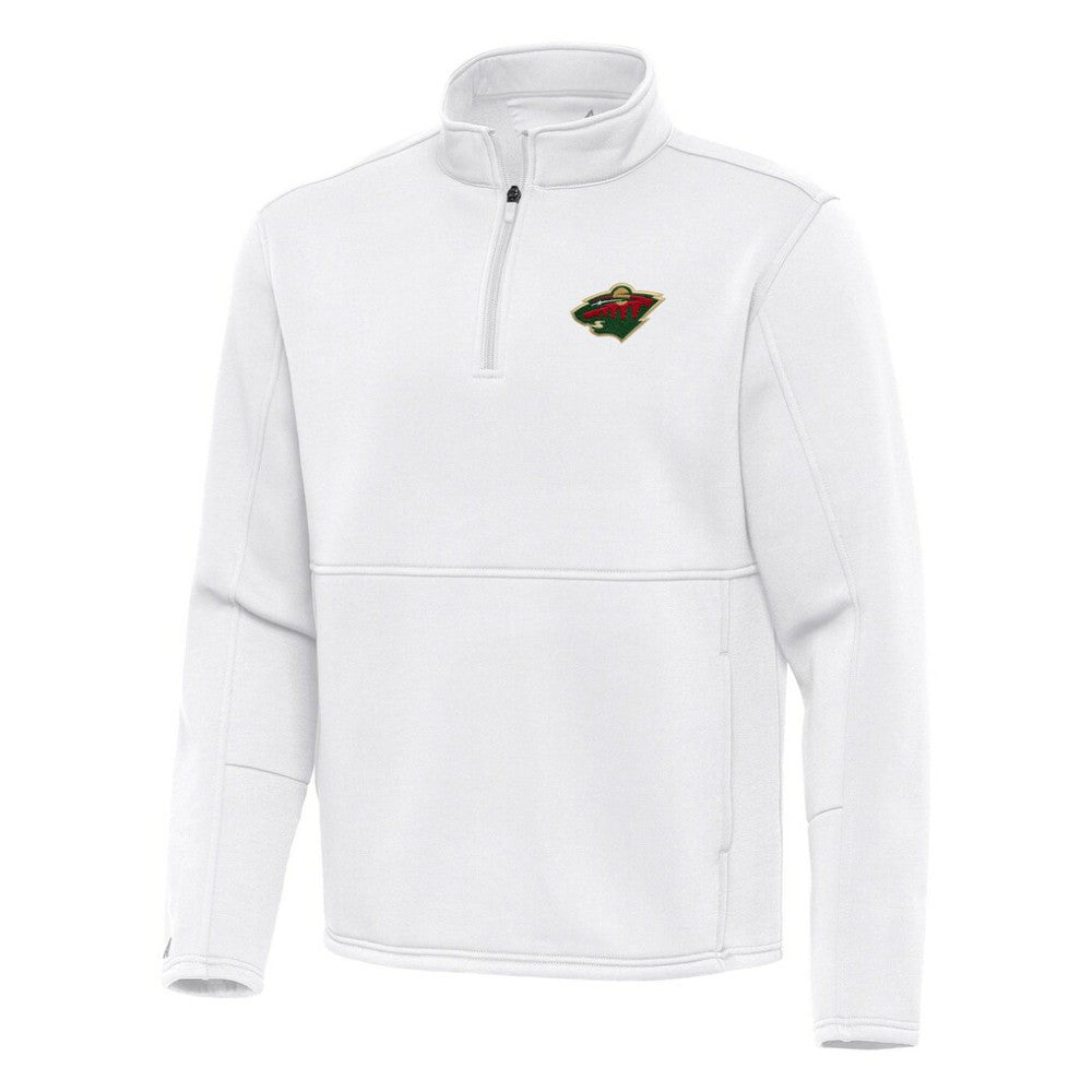 Minnesota Wild Antigua Twist Quarter-Zip Pullover Jacket - White - NHL 202264731