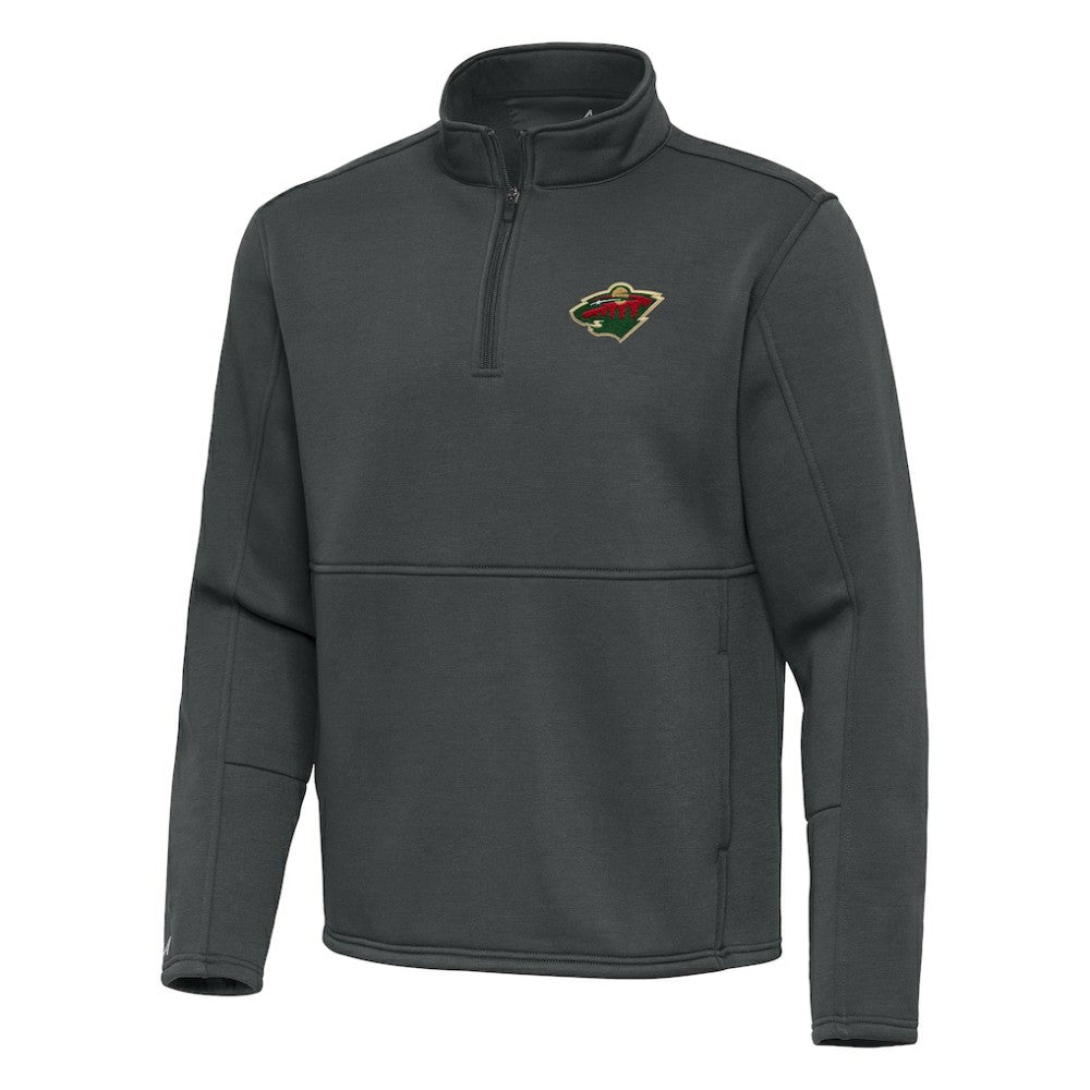 Minnesota Wild Antigua Twist Quarter-Zip Pullover Jacket - Pewter - NHL 202264733