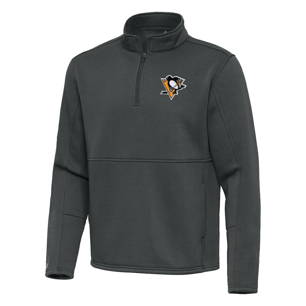 Pittsburgh Penguins Antigua Twist Quarter-Zip Pullover Jacket - Pewter - NHL 202264745