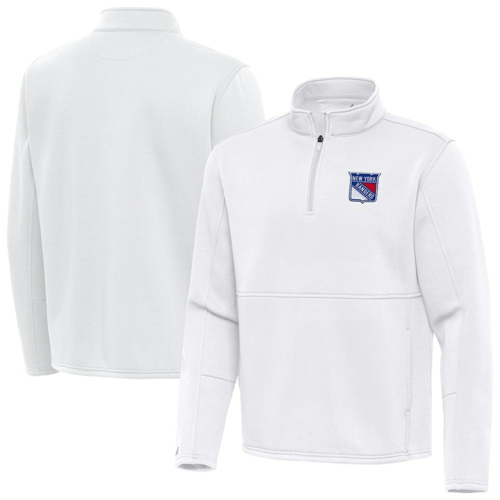 New York Rangers Antigua Twist Quarter-Zip Pullover Jacket - White - NHL 202264746