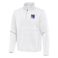 New York Rangers Antigua Twist Quarter-Zip Pullover Jacket - White - NHL 202264746