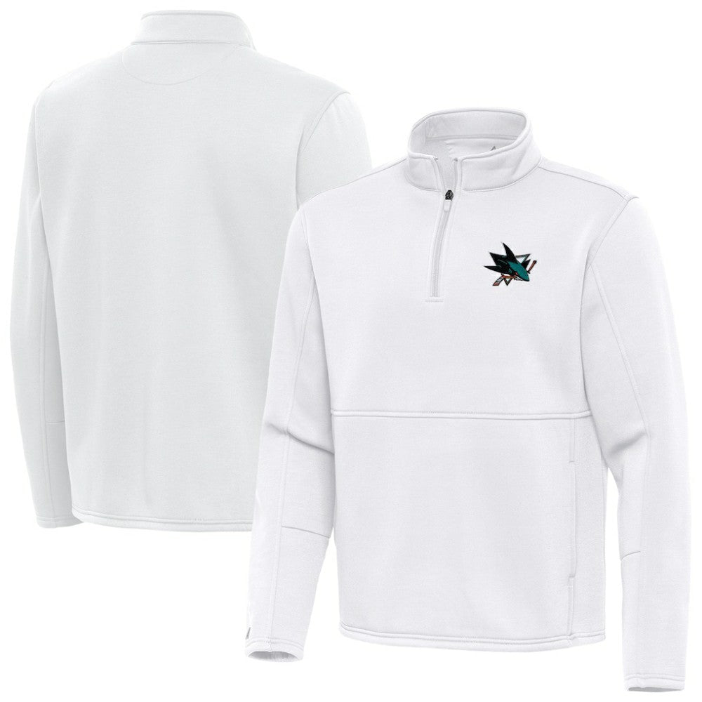 San Jose Sharks Antigua Twist Quarter-Zip Pullover Jacket - White - NHL 202264747
