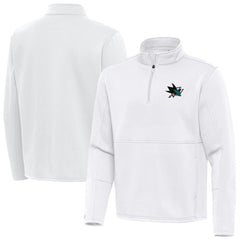 San Jose Sharks Antigua Twist Quarter-Zip Pullover Jacket - White - NHL 202264747