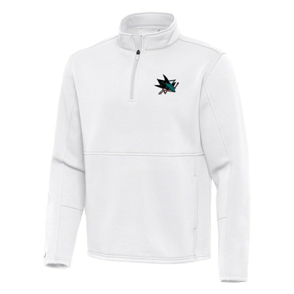 San Jose Sharks Antigua Twist Quarter-Zip Pullover Jacket - White - NHL 202264747
