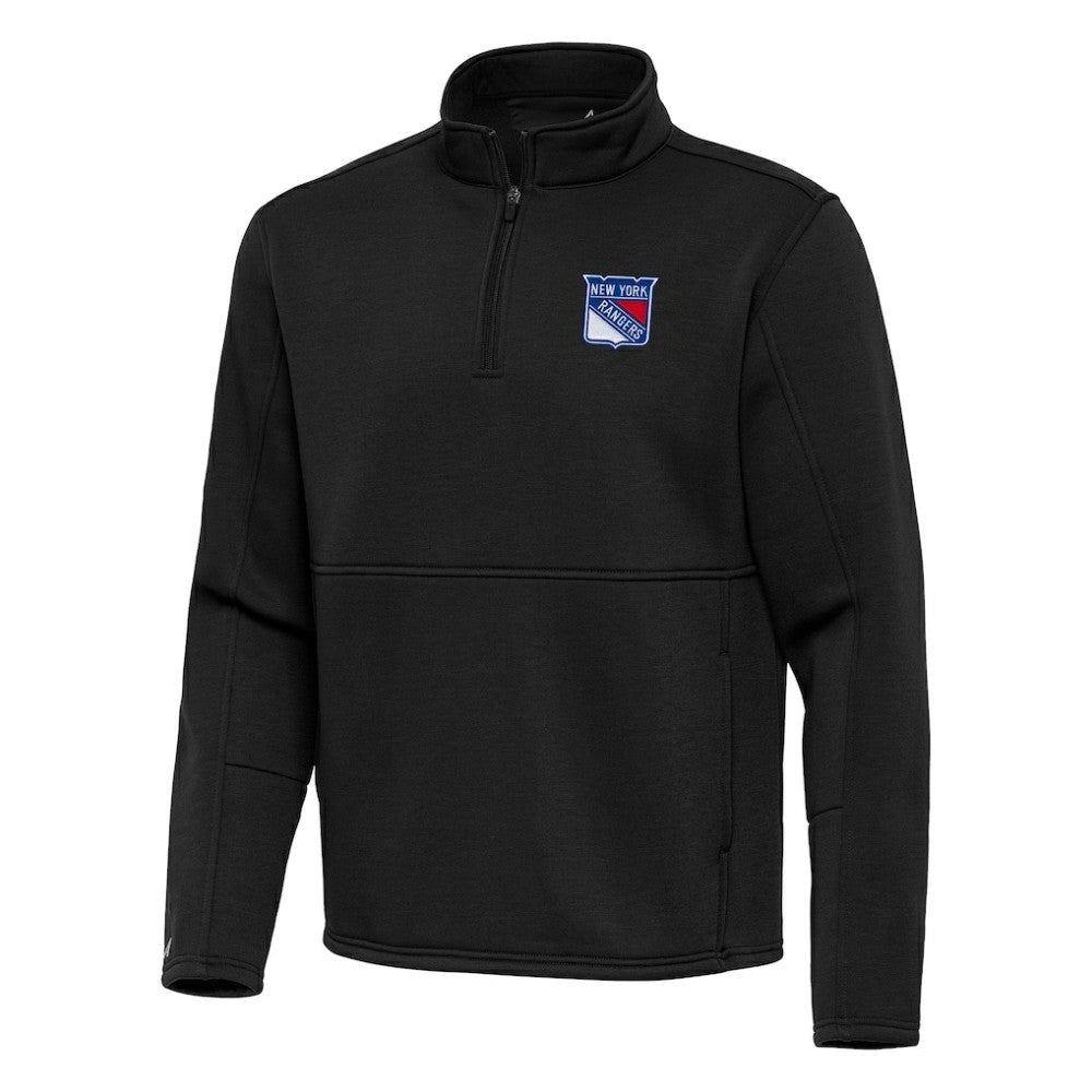 New York Rangers Antigua Twist Quarter-Zip Pullover Jacket - Black - NHL 202264748