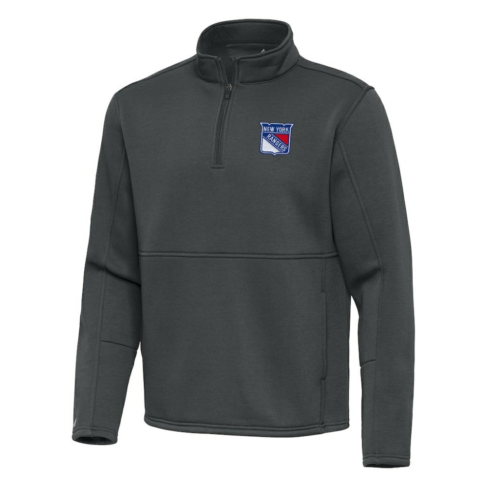 New York Rangers Antigua Twist Quarter-Zip Pullover Jacket - Pewter - NHL 202264751