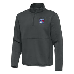New York Rangers Antigua Twist Quarter-Zip Pullover Jacket - Pewter - NHL 202264751