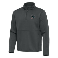 San Jose Sharks Antigua Twist Quarter-Zip Pullover Jacket - Pewter - NHL 202264753