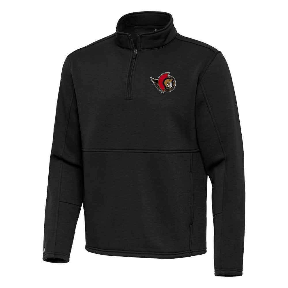 Ottawa Senators Antigua Twist Quarter-Zip Pullover Jacket - Black - NHL 202264764