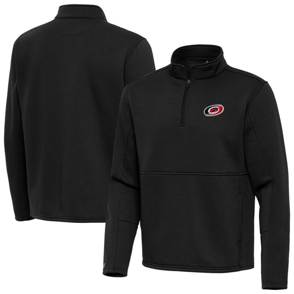 Carolina Hurricanes Antigua Twist Quarter-Zip Pullover Jacket - Black - NHL 202264765