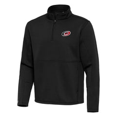 Carolina Hurricanes Antigua Twist Quarter-Zip Pullover Jacket - Black - NHL 202264765