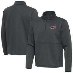 Carolina Hurricanes Antigua Twist Quarter-Zip Pullover Jacket - Silver - NHL 202264769