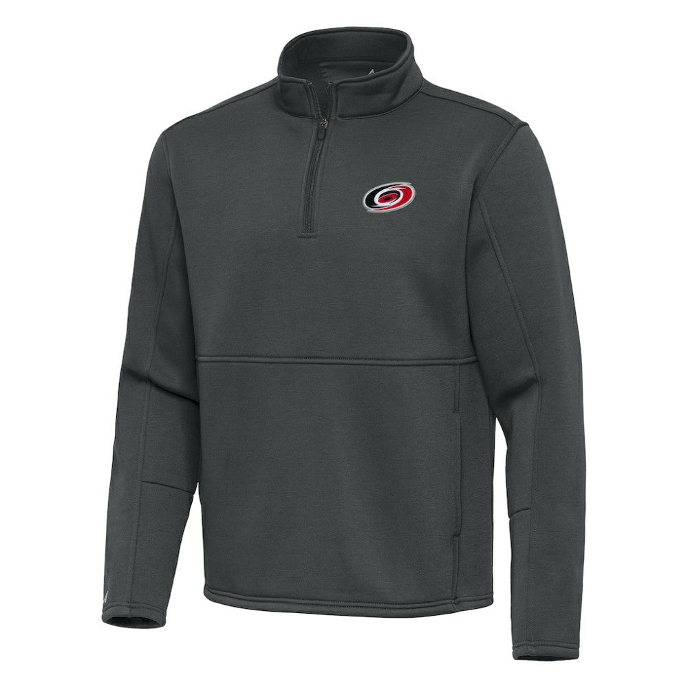 Carolina Hurricanes Antigua Twist Quarter-Zip Pullover Jacket - Silver - NHL 202264769