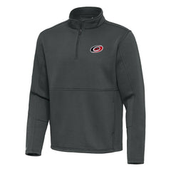 Carolina Hurricanes Antigua Twist Quarter-Zip Pullover Jacket - Silver - NHL 202264769